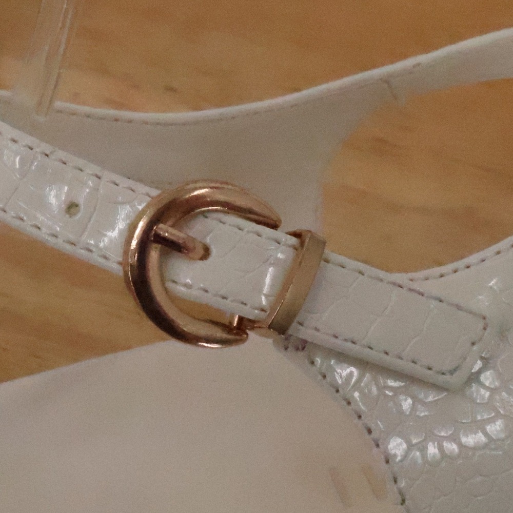 SIMMI London Bryliegh Platform Sandals Womens Size 7 to 7.5 White Chunky Beachy - Picture 9 of 12